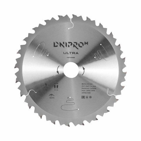 Пиляльний диск Dnipro-M ULTRA 216 мм 30 25.4 24T